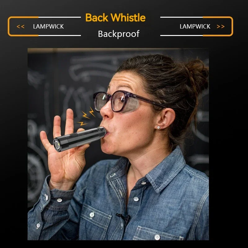 LED Mini Flashlight Portable Key Torch Camplight Outdoor Waterproof Ultralight Fishing Hiking Emergency Whistle Keychain Lamp