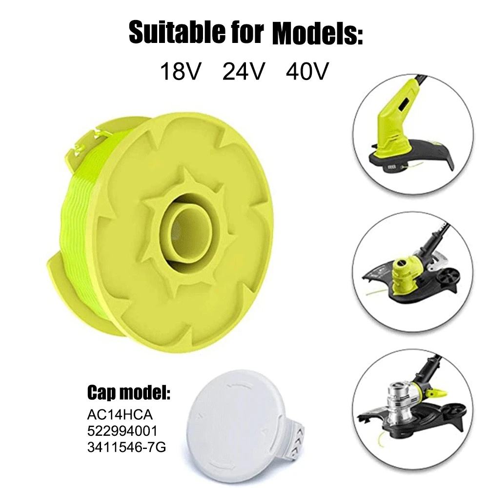 AC80RL3 Replacement Spool Line for Ryobi One Plus+ 18V 24V and 40V Cordless Trimmers Weed Eater String Auto-Feed