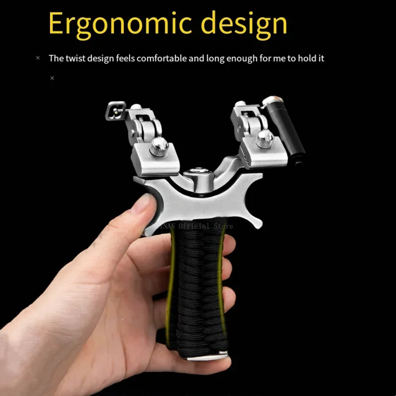 

High Precision Shooting High-power Slingshot Stainless Steel Catapult With rubber bands Outdoor Hunting Shooting Slingshot