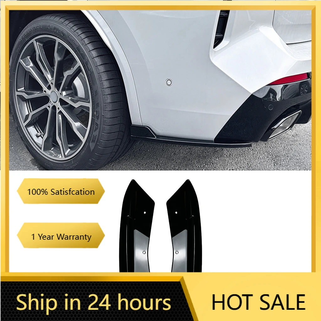 

Emblems Glossy black/Carbon look Rear Bumper Diffuser Side Splitters For BMW G01 LCI M Sport 2022 2023 Car Styling