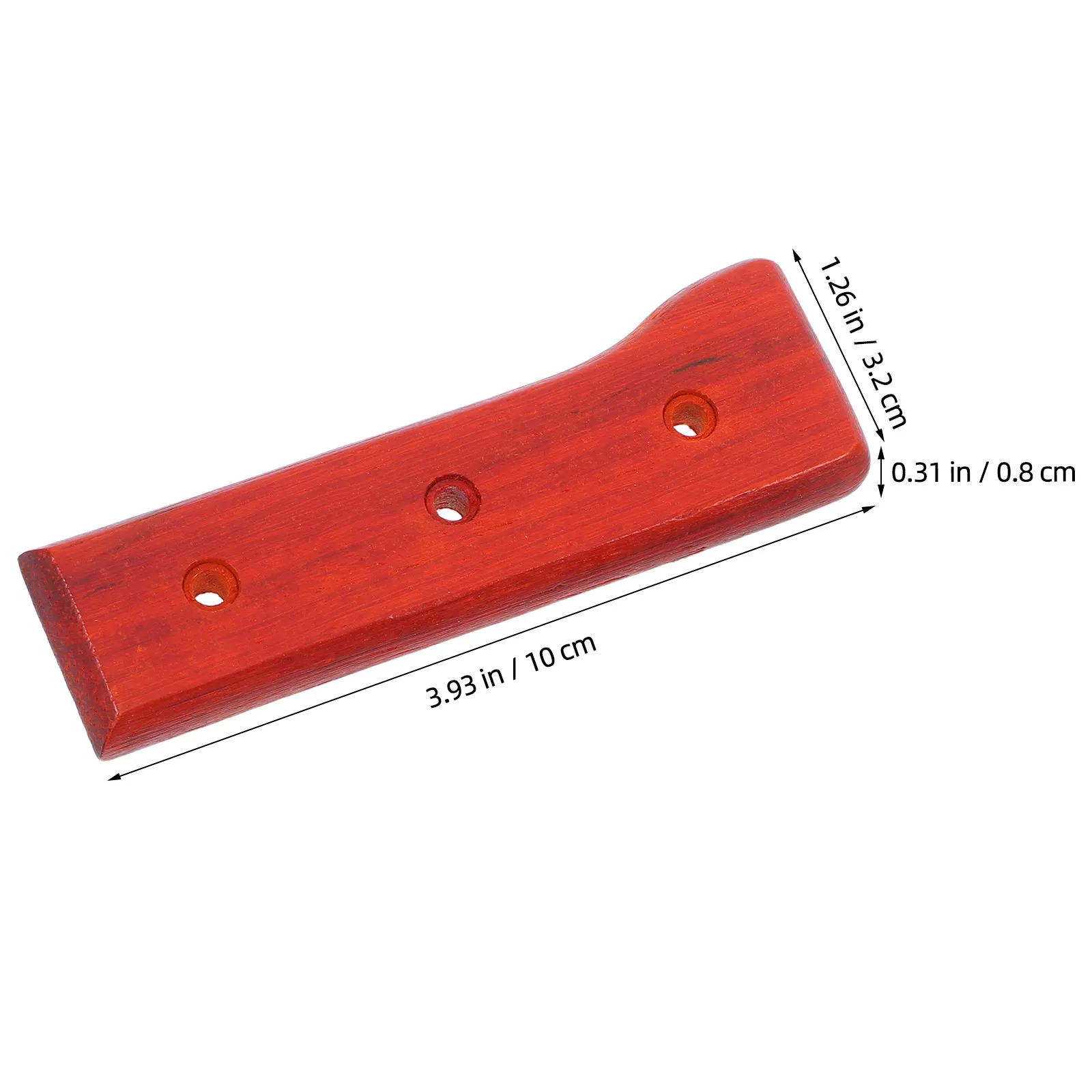 1Pair Red Pear Wood Knife Handle Replacement Sturdy Wooden Cutter Handle with Non-Slip Grip Finger Protection Smooth Polished