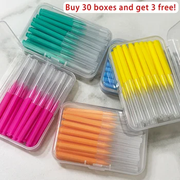 30 sztuk szczoteczki międzyzębowe opieka zdrowotna ząb Escova środki czyszczące międzyzębowe ortodontyczna szczoteczka do zębów narzędzie do higieny jamy ustnej