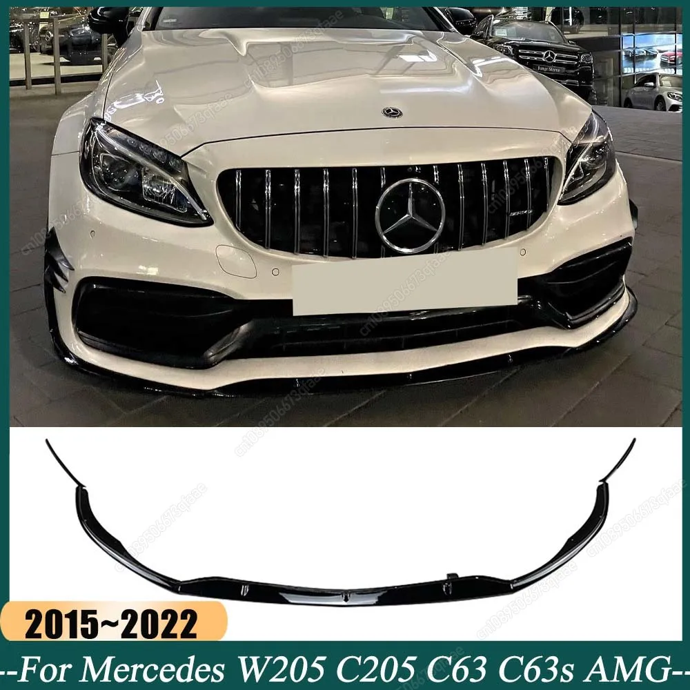 Amortecedor dianteiro do carro spoiler difusor divisor corpo kits capa para mercedes benz classe c w205 c205 c63 c63s amg 2015-2022 tuning