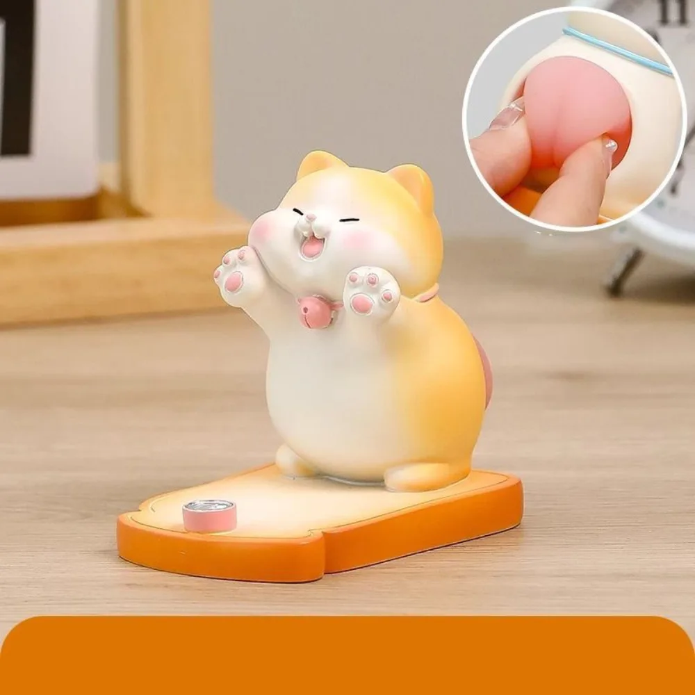 

Подставка для телефона с милым котом для стола, офисный держатель для мобильного телефона из смолы, подарки, украшение для рабочего стола, мобильные телефоны, планшеты