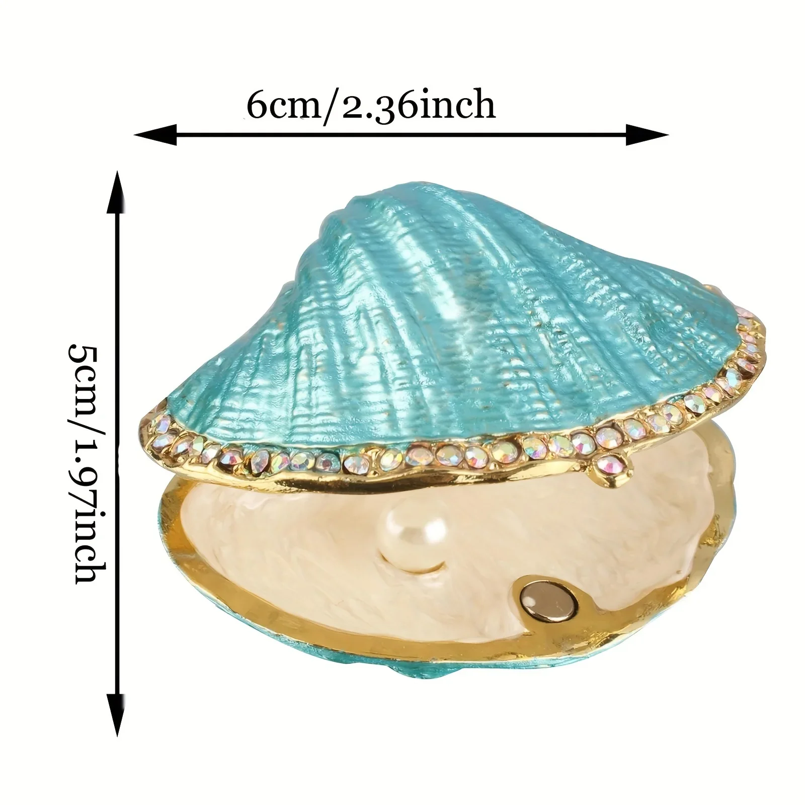 Seashell Hinged Trinket Box Holder Jewelry Box Holder Collectible Accessories For Home  Christmas Valentine's Day New Year Gift