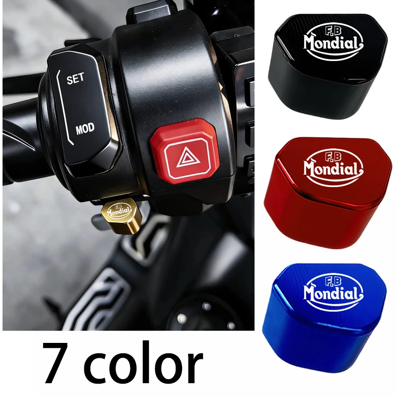 Botón de interruptor CNC para motocicleta, interruptor de señal de giro, tapa de llave para FB Mondial Flat Track Hps 125 300 Hipster Imola Smt Smx 125 Enduro