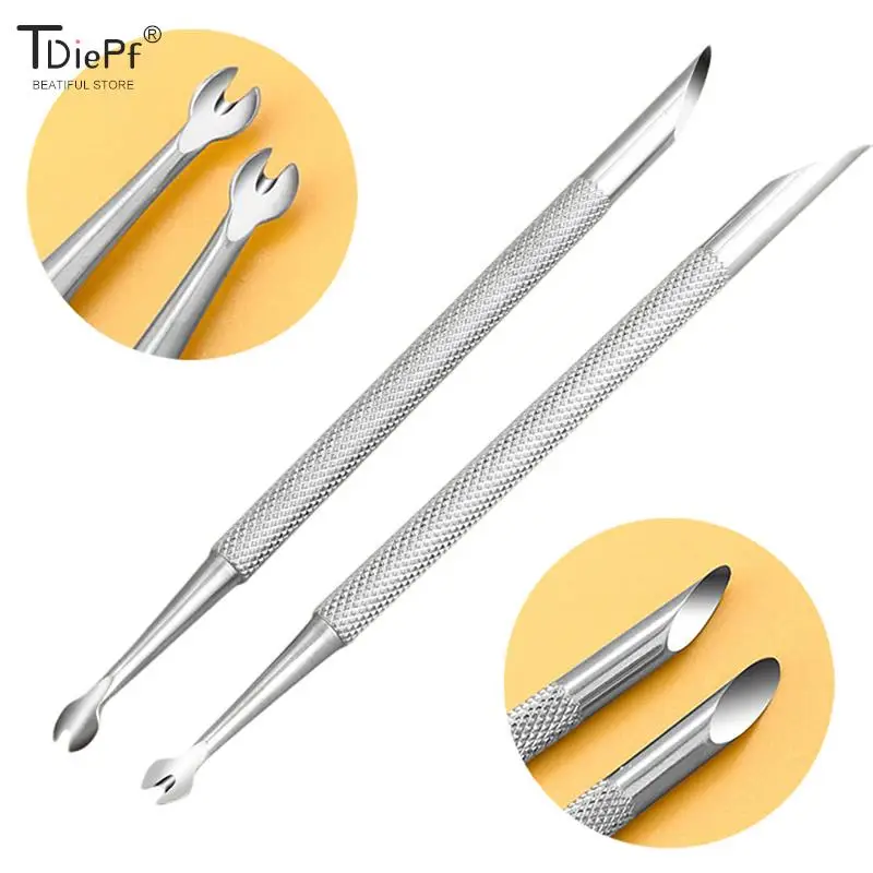 

1PCS Cuticle Pusher Stainless Steel Dead Skin Cuticle Remover Manicure Cleaner Care Nail Tools Manicure Tools Repousse Cuticule