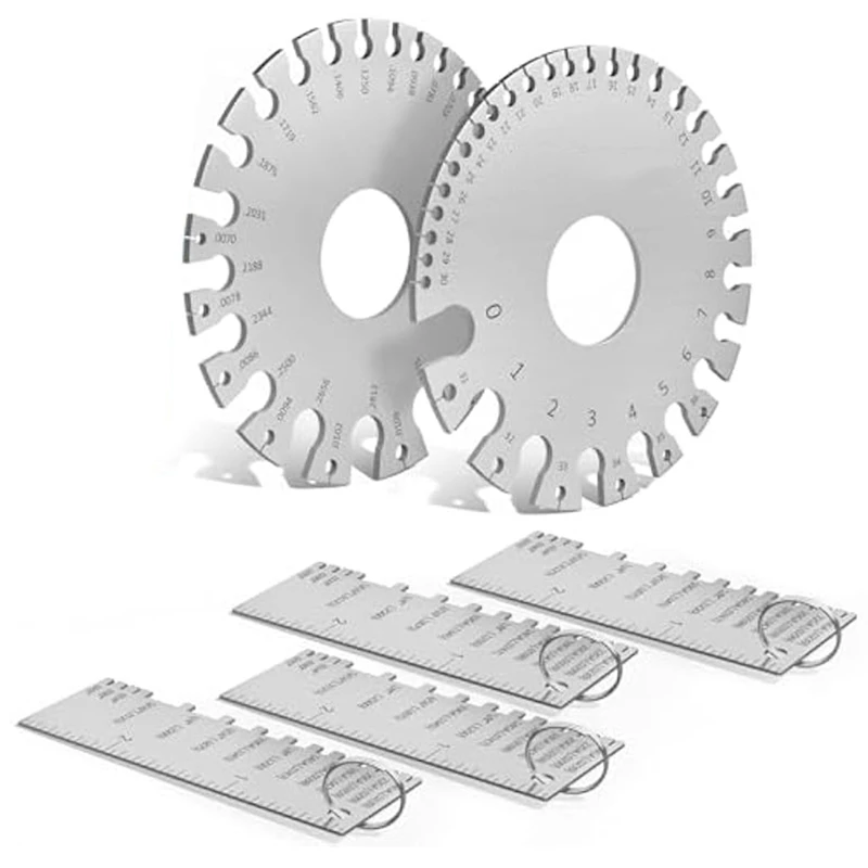 

Wire Gauge Measuring Tool&Metal Gauge Thickness Tool,Stainless Steel Welding Thickness Gauge Dual-Sided Round Wire Gauge Durable