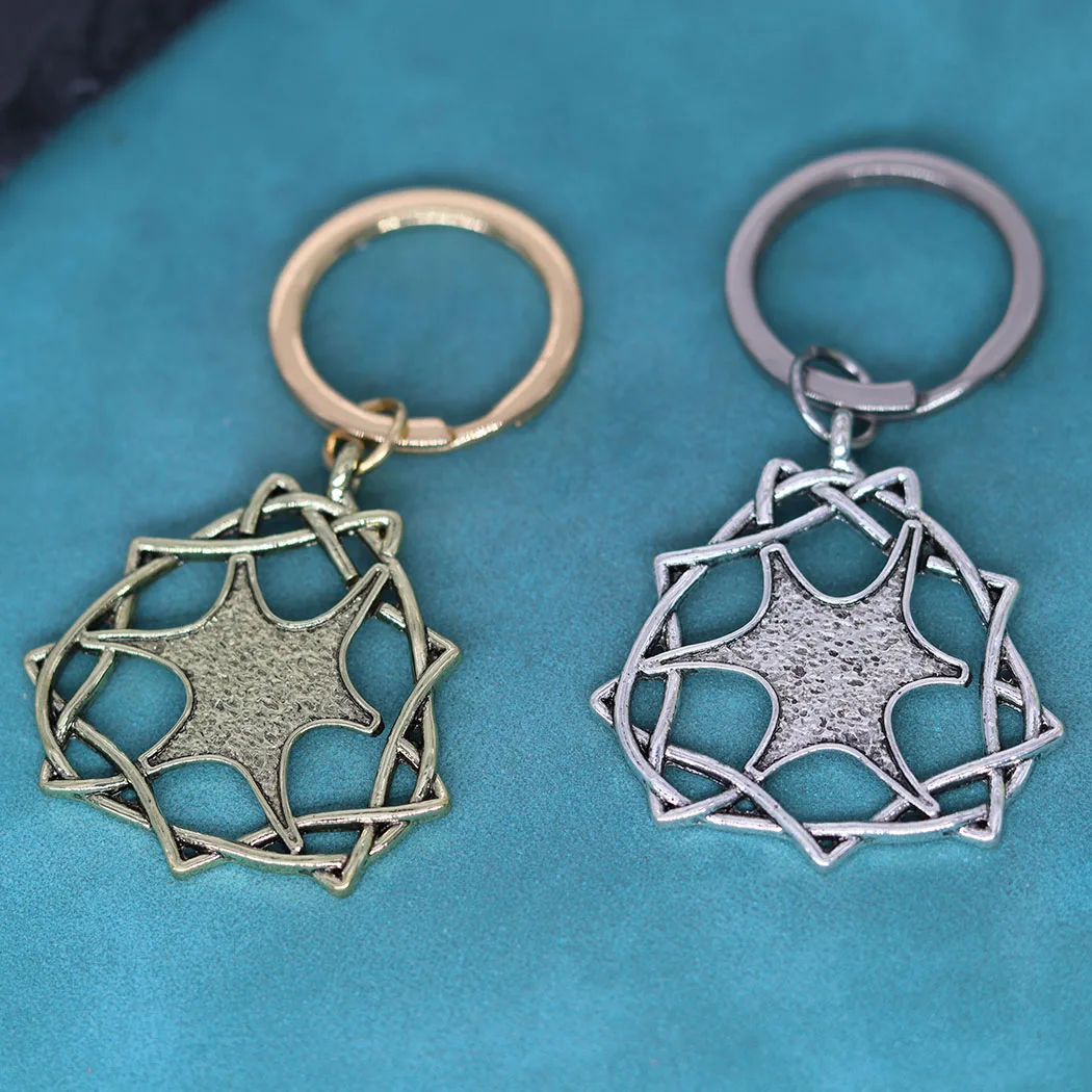 Jordan Star Pendant Keychain For Men Women Viking Slavic Amulet Key Chains Punk Jewelry Talisman Gift