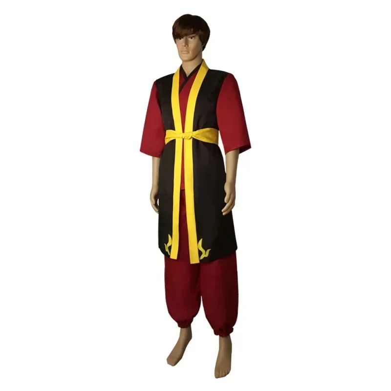 Zuko Cosplay Avatar The Last Airbender Costume King's Prince Uniform Anime Aang Zuko Cosplay Shoes Wig for Halloween Party