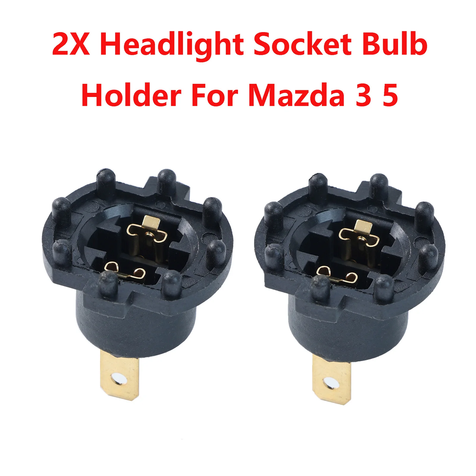 2 uds para Mazda 3 5 323 Protege 5 haz bajo faro portalámparas Bases de bombilla accesorios de coche reemplazo B28V510A3