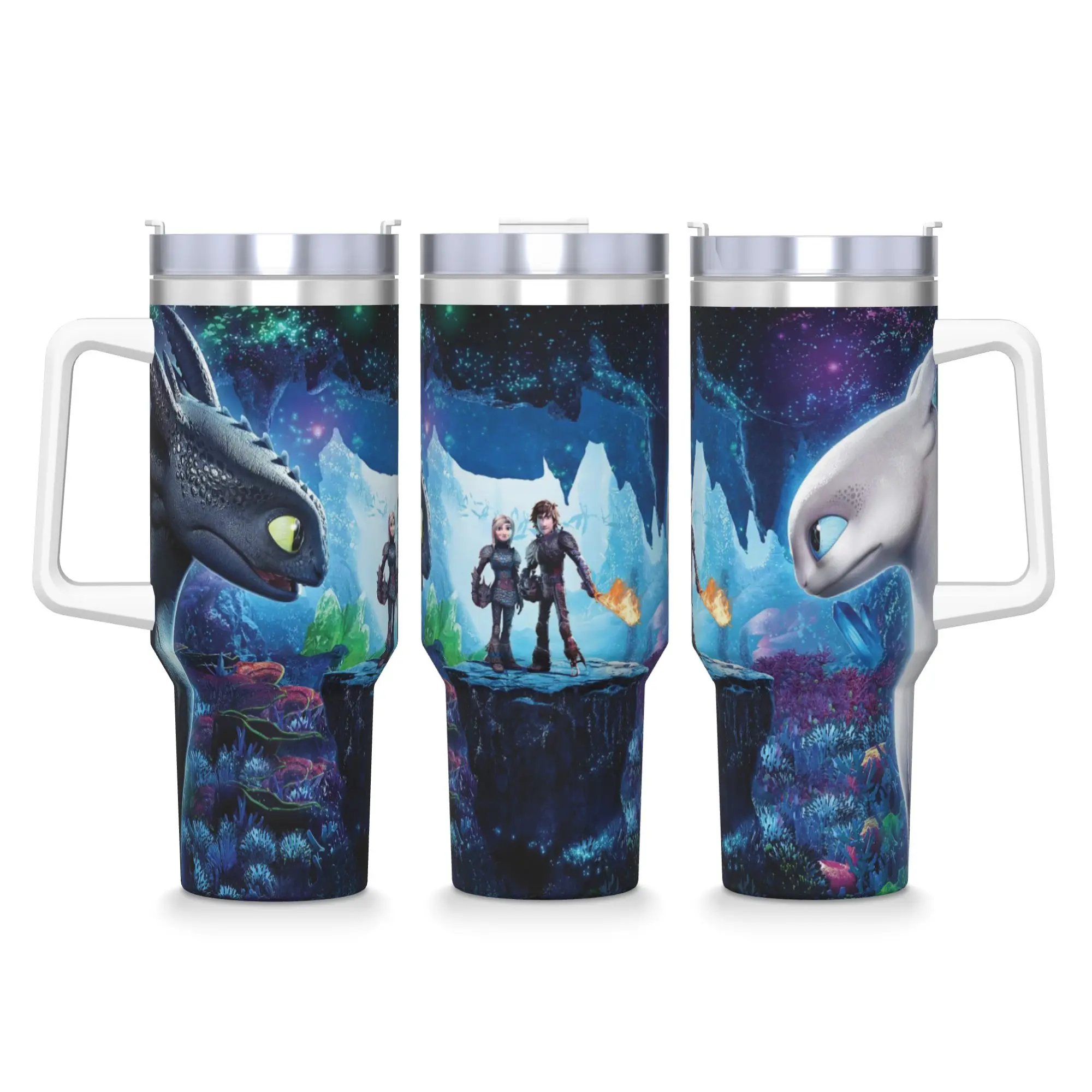 

Stainless Steel Tumbler How To Train Your Dragons Thermal Cups Insulated Cold and Hot Mugs Cup Travel Custom DIY Water Bottle