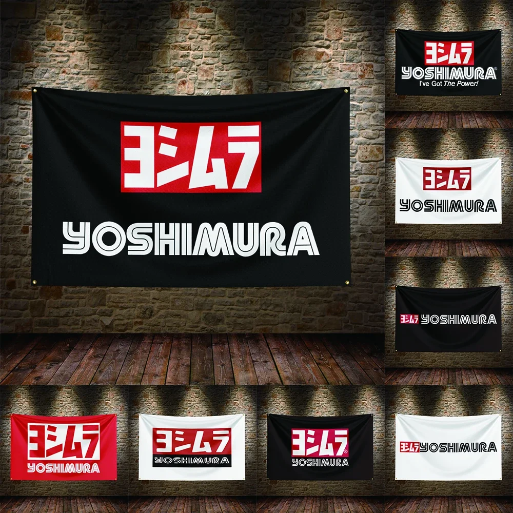 

90x150cm Support Customization Yoshimura Motorsports Flag Polyester Printed Garage or Outdoor Decoration Banner Tapestry