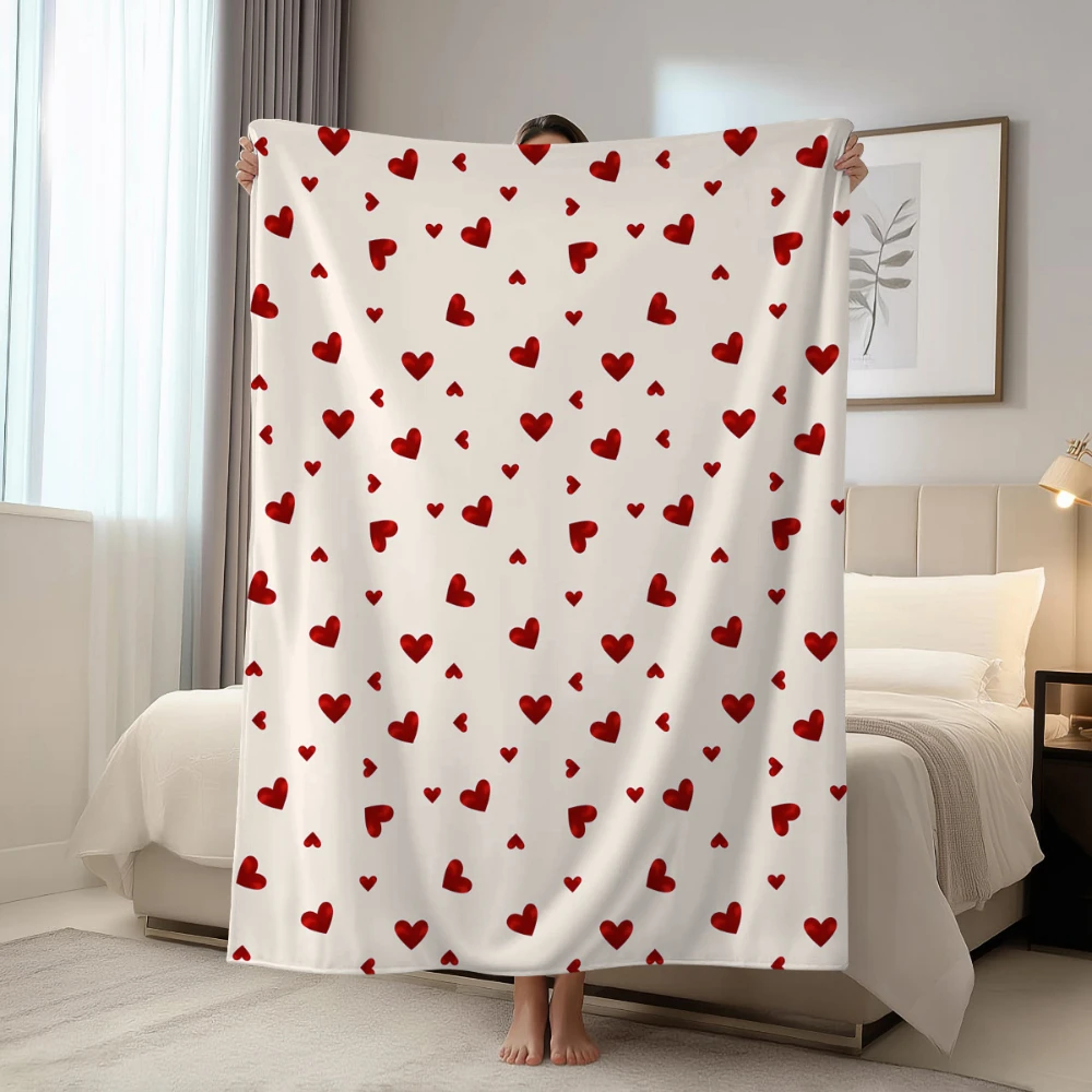 1pc Pink Cow Spot Pattern Print Throw Blanket soft bedroom indoor lounge Blanket rest nook garden bench outdoor balcony gifts