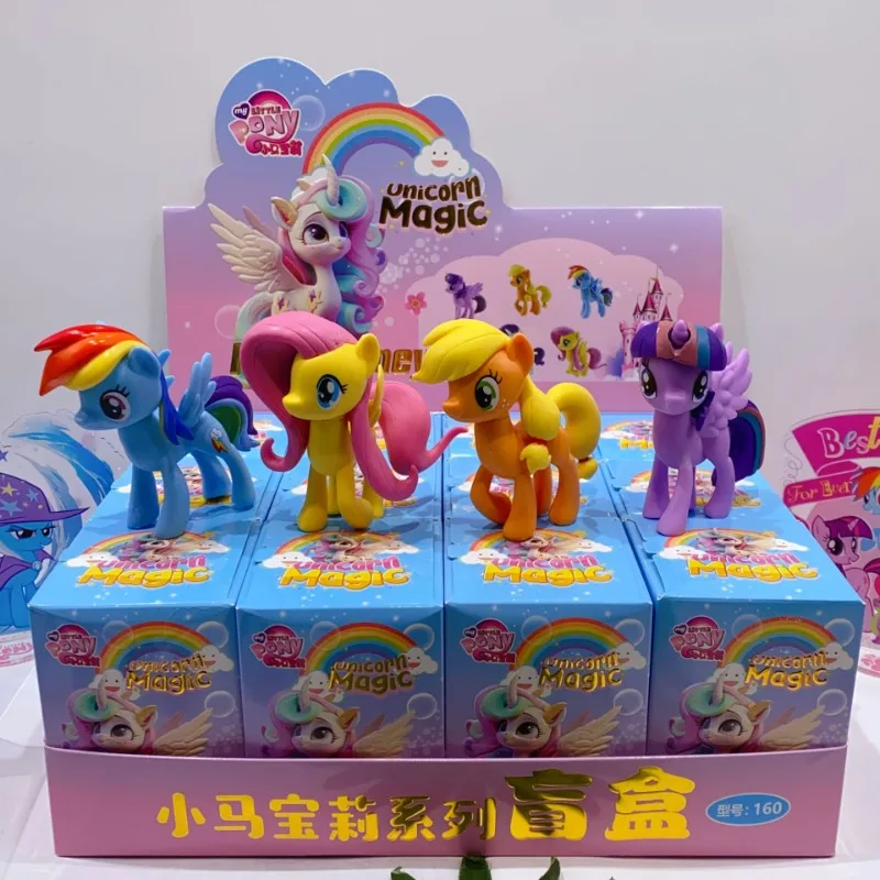 Caja ciega de figura de acción de dibujos animados MLP, juguete aleatorio para regalo, modelo de exhibición de escritorio, 1 Uds.