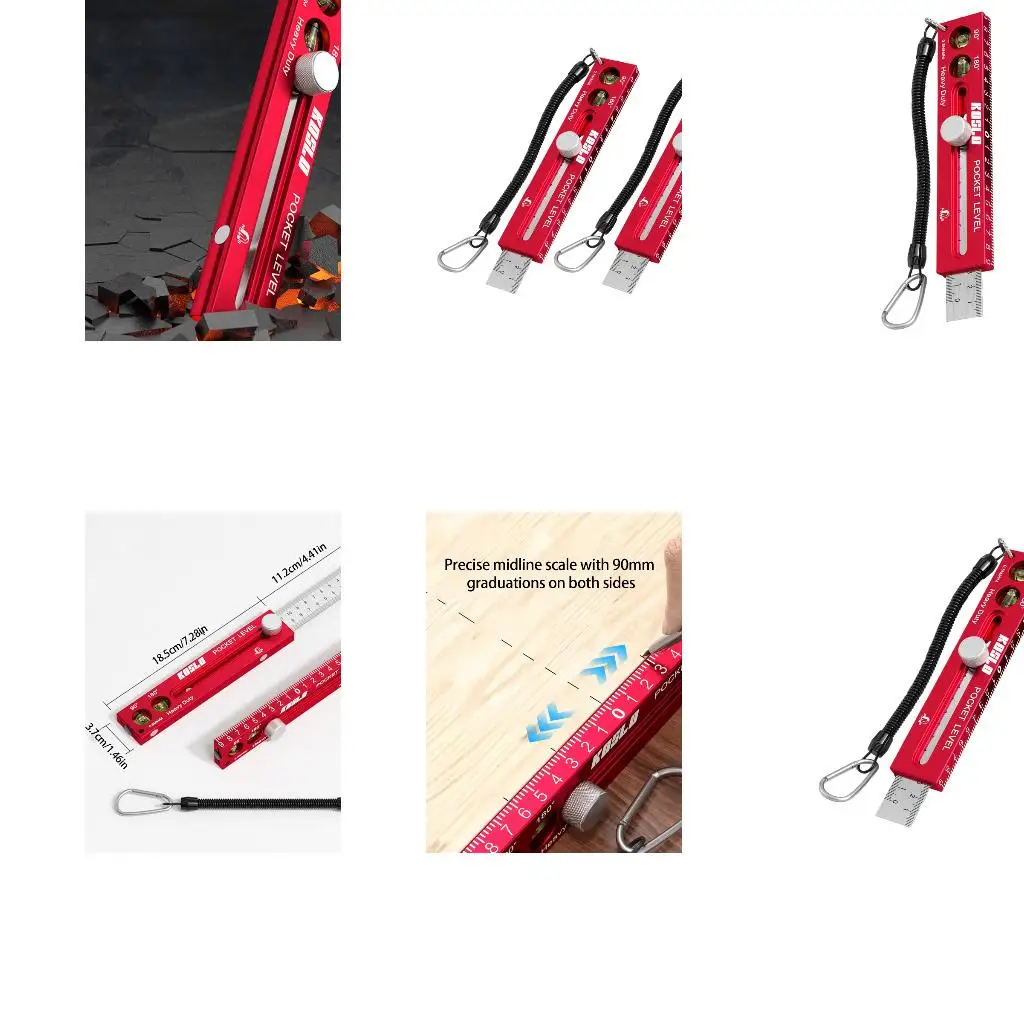 Angled Gauge Aluminium Multiple Angled Marking Adjustable T Square Ruler Portable Level With Bubble Woodworking Tool