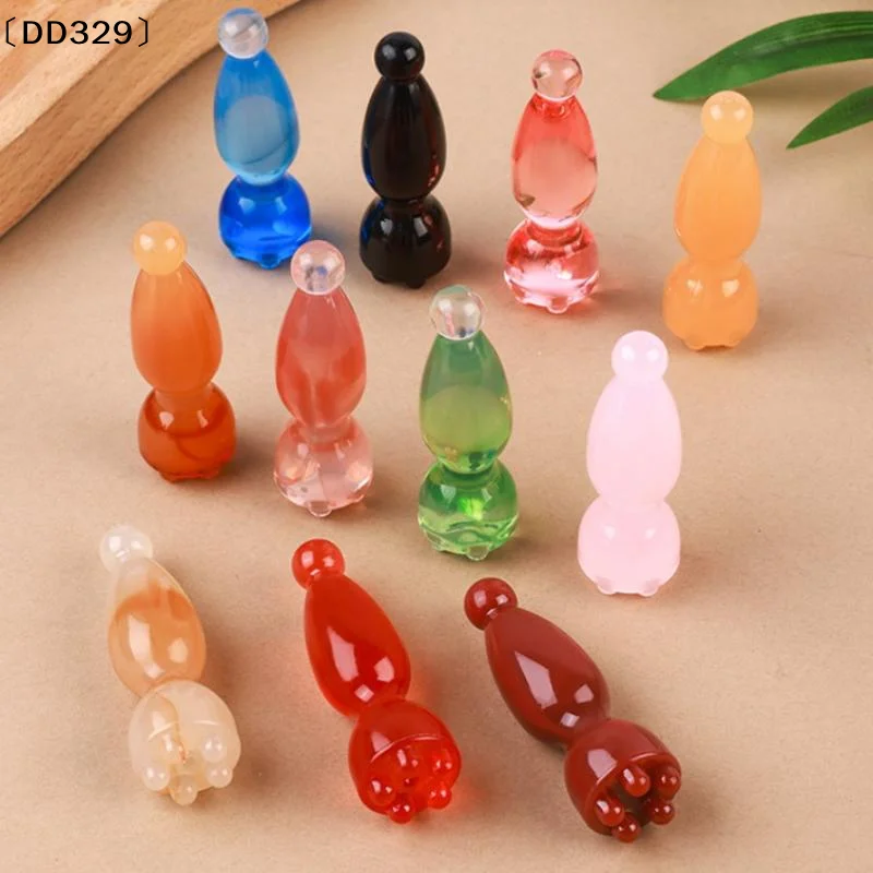 Smooth Face Massage Tool Resin Gua Sha Face Skin Care Massage Stick Lotus Seedpod Shape Massager Facial Physiotherapy 〔DD329〕