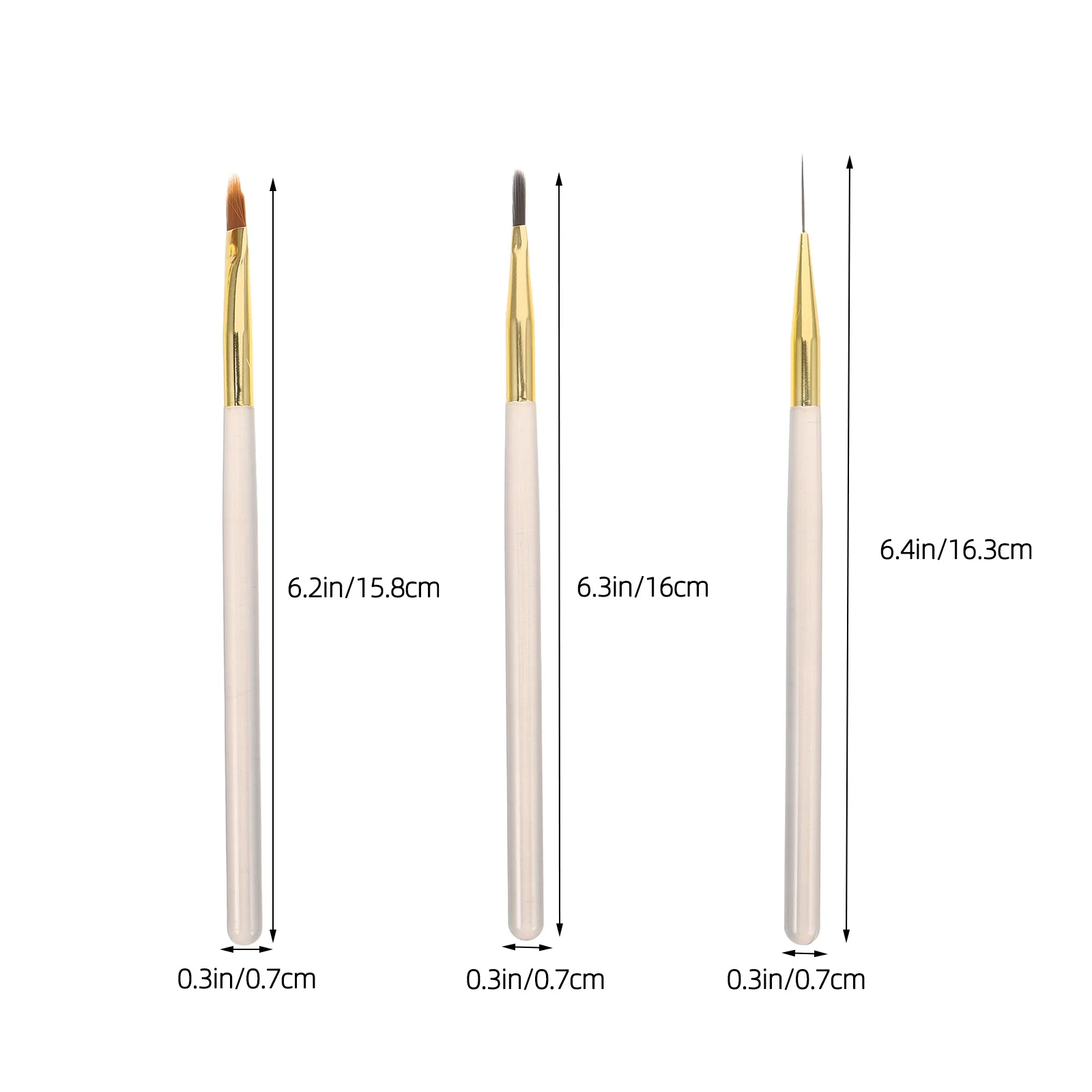 6pcs Nail Art Tools Set Liner Brush For Gradient Gel Polish Manicure Detailing Painting Women'S Nail Design Salon Accessories