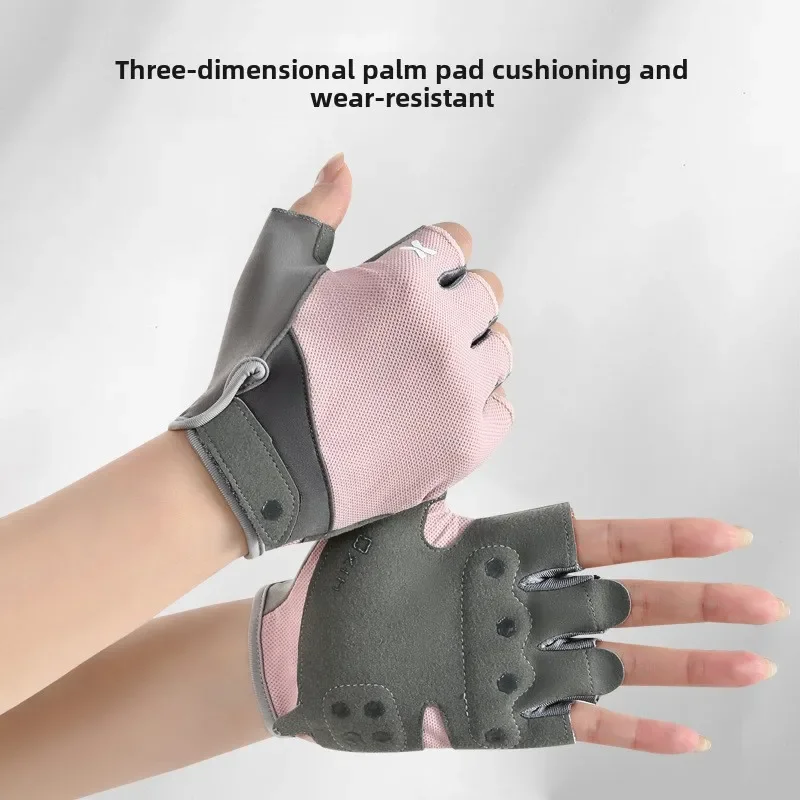 الرياضة في الهواء الطلق قفازات ركوب الدراجات نصف اصبع اللياقة البدنية قفازات السيدات الصيف عدم الانزلاق مقاومة للاهتراء قفازات التدريب مقاومة للصدمات