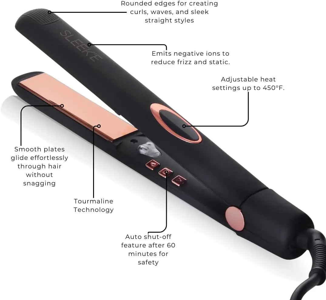 Professional Titanium Flat Iron & Hair Straightener Suitable for Every Hair Type