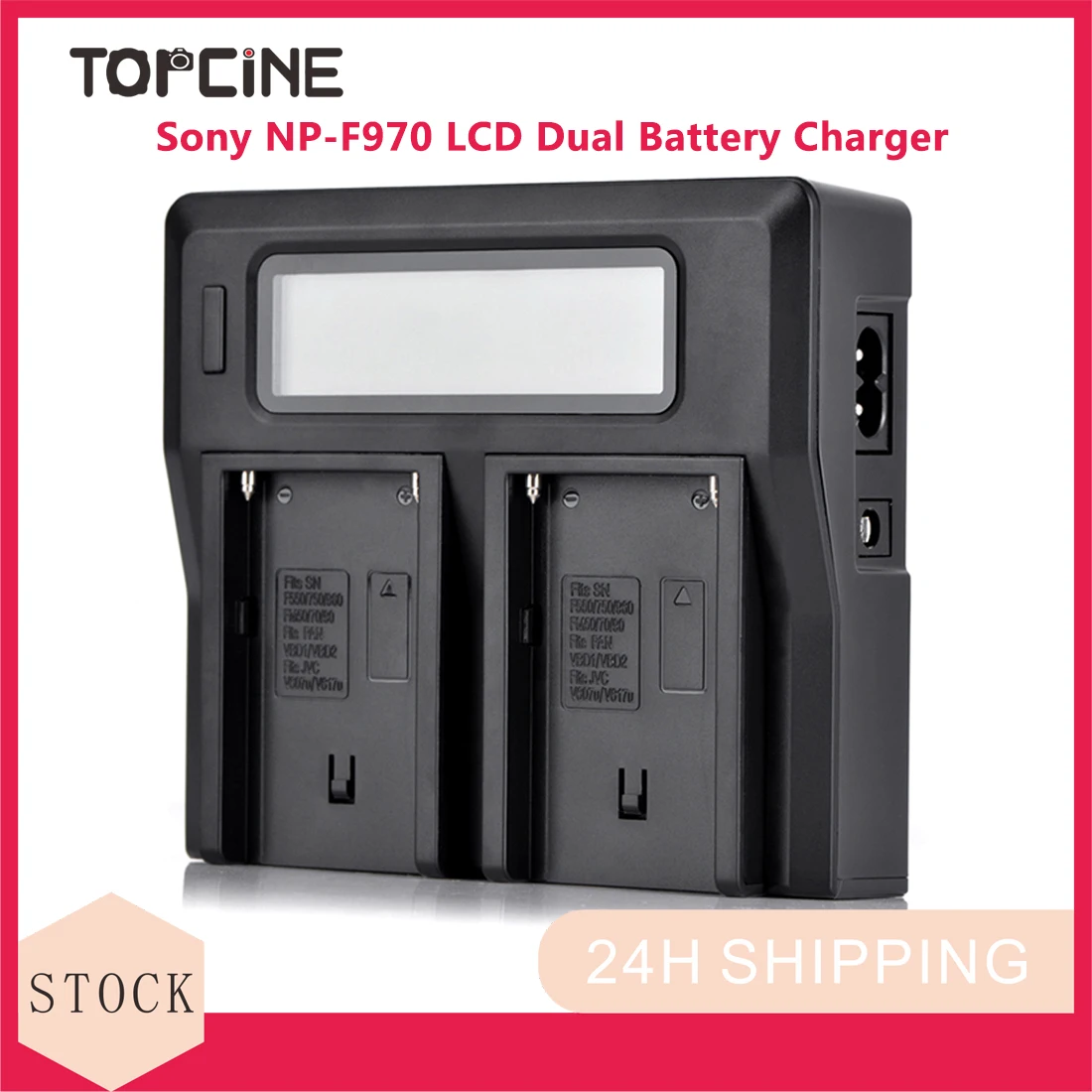 

Topcine LCD Dual Channel SONY NP-F970 F960 F770 F750 F550 Battery Charger for Sony NP-F550//NP-F750/NP-F950/NP-F960/NP-F970