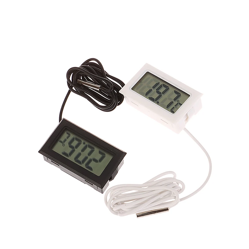 Mini Digital LCD Termômetro Interior, Conveniente Sensor de Temperatura, Instrumentos Calibre, Cabo, 1Pc