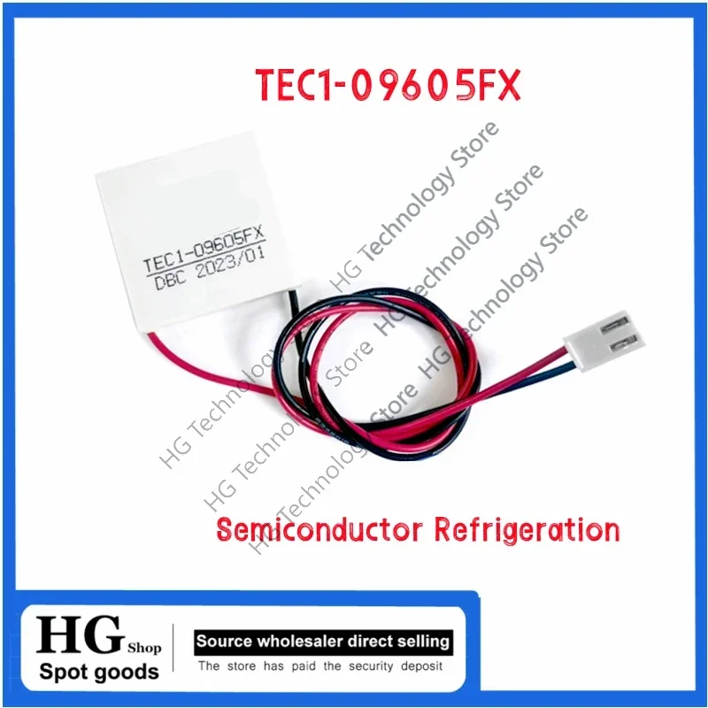 

TEC1-09605FX 5A 9V Semiconductor Refrigeration Chip Hot Spot Cooler Suitable For Water Dispenser Car Refrigerator DC12V 40*40mm