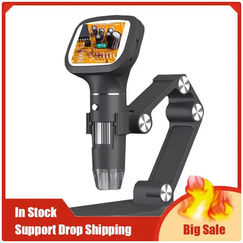 

A70U New Upgrade 2.4 Inch Digital Microscope 1600X Magnification Coin Microscope With 8 Leds Soldering Microscope For Repair