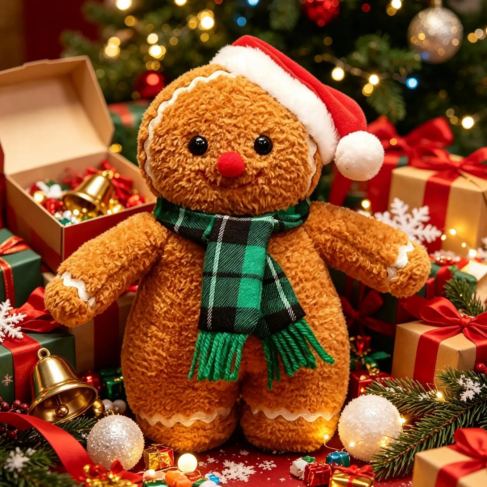 Gingerbread Plush Soft Cute Comfort Christmas Throw Pillows Plush Gingerbread Man Stuffed Toy For Home Bedroom Living Room