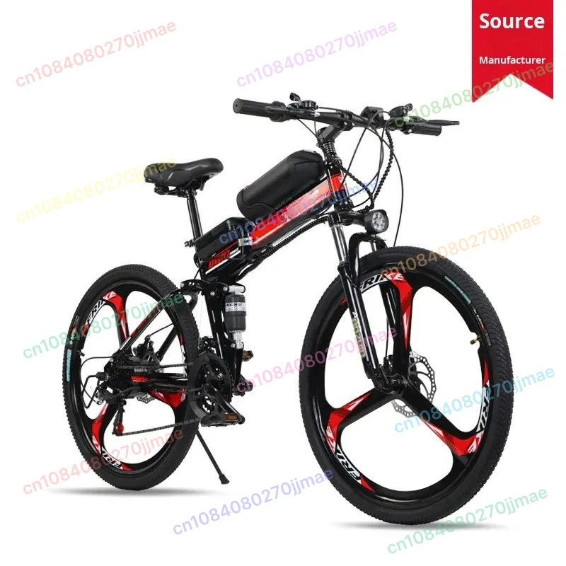 Lithium Battery Folding Mountain E-Bike Dual Shock Absorber Variable Speed Power Bicycle