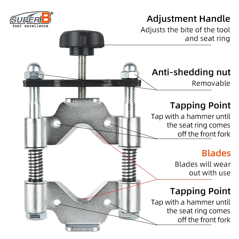 SUPER B Original TB-1925 Bicycle Crown Race Remover for 1\