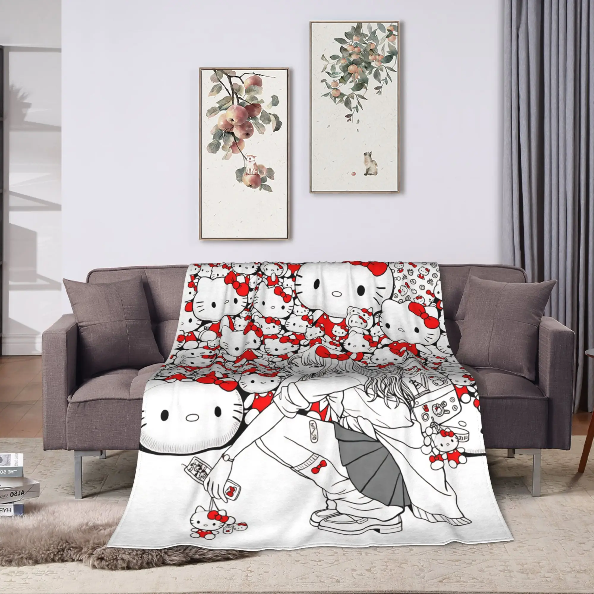 Kawakami Tomie Junji Ito Blankets  Super Warm Funny Plush Throw Blanket For Home Decor Travel Office Flannel Bedspread Bed Cover