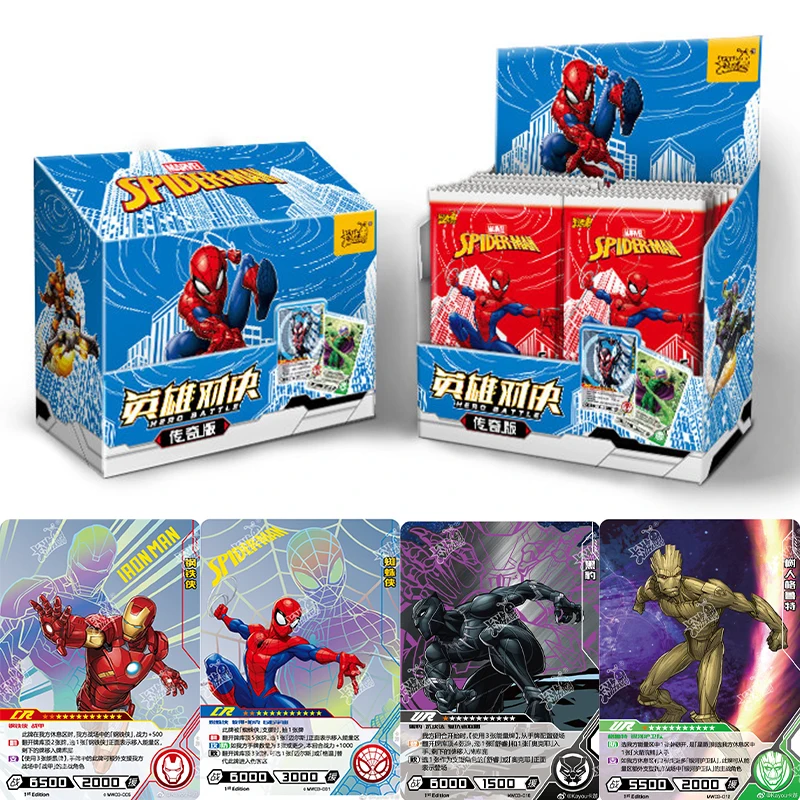 KAYOU Genuine Marvel Avengers Cards Heroes Duel Card Legend Edition Spider Man Iron Man CR Collection Card Child Xmas Gifts Toys