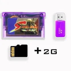 Tarjeta Super mini SD para GBA, adaptador de tarjeta Flash, tarjeta de memoria de 2GB, compatible con GBA