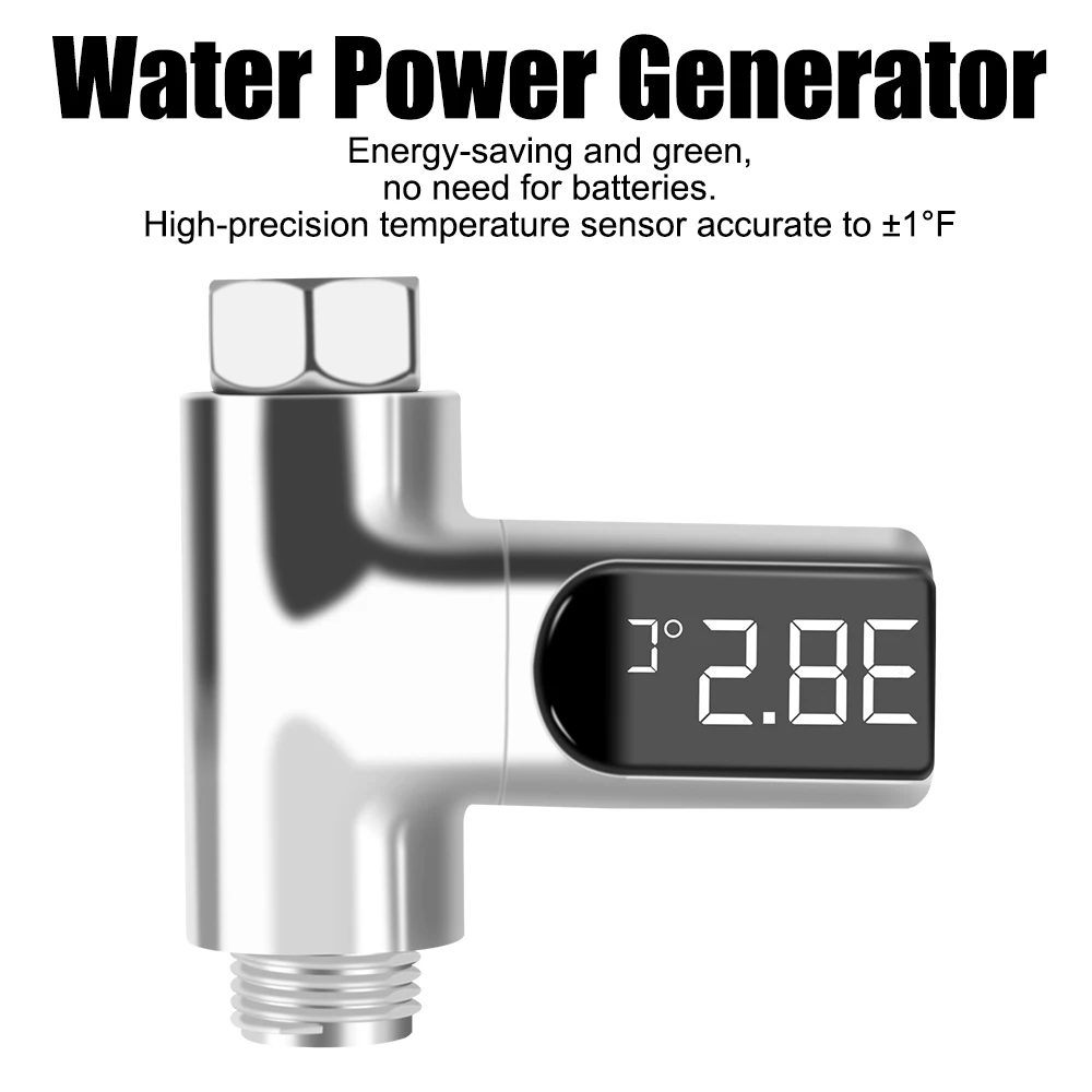 Hot Tub Water Temperature Monitor Electricity Home LED Display Shower Faucets Water Thermometer Bathing Temperature Meter