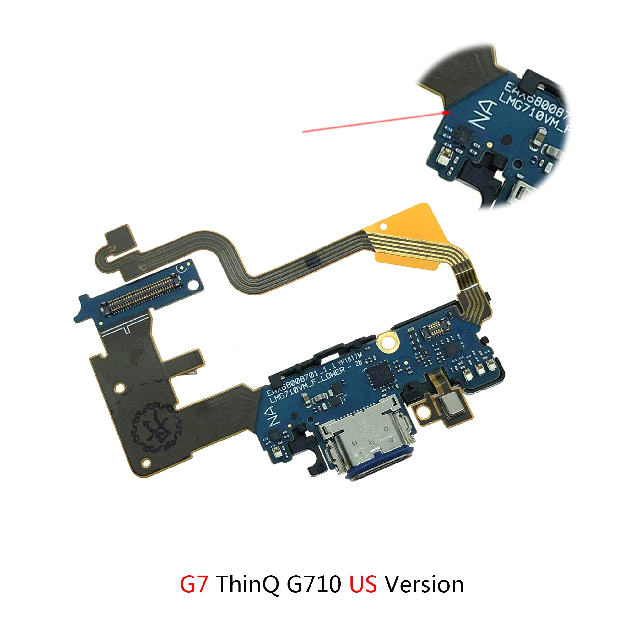 Charging Charger Plug Port Connector Board Parts Flex Cable With Mic For LG G6 G600 G7 ThinQ G710