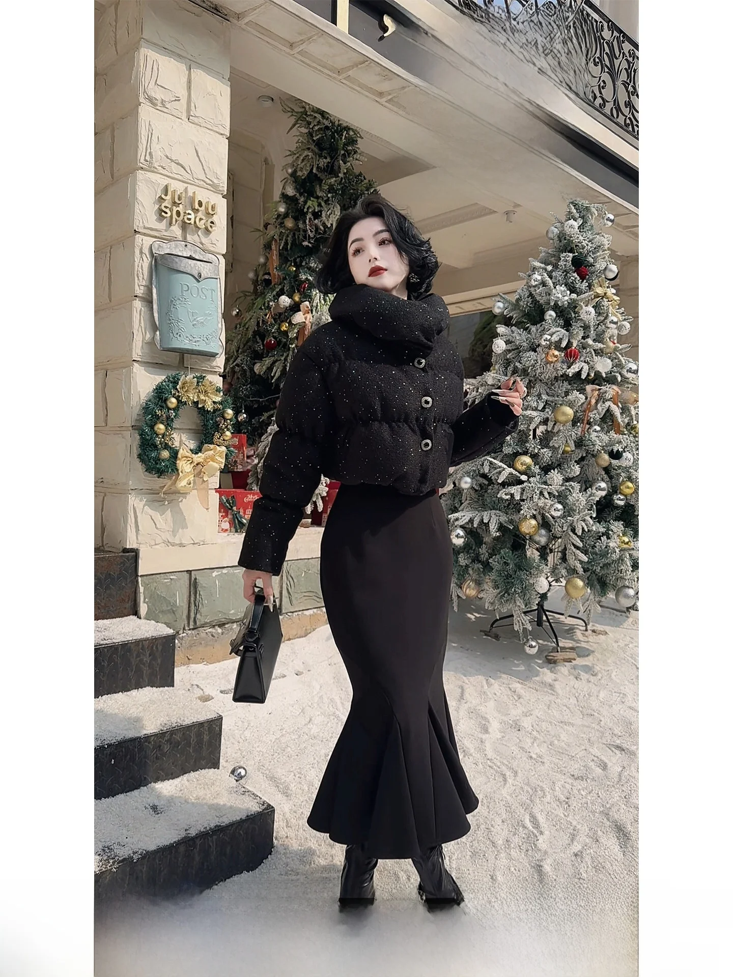 

LYXJ High Waist Fi Tail f Skirt for Women Sli Slimming Winter 2025 New Arrival OL Sle Warm Fitted Skirt