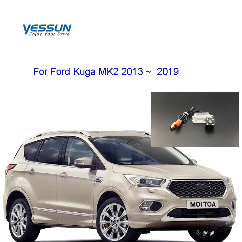 Yessun fisheye rearviewcamera For Ford Kuga MK2 2013 2014 2015 2016 2017 2018 2019 HD wide angle rear camera/license plate light