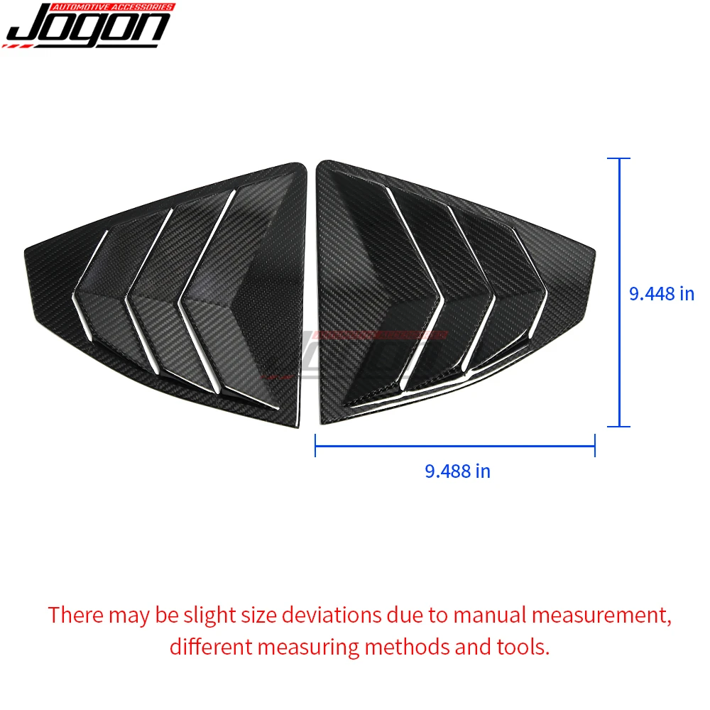 2Pcs Carbon Fiber Exterior Trim For Subaru WRX S4 STI VB 2022 2023 Car Rear Window Triangle Shutter Cover Sticker Accessories