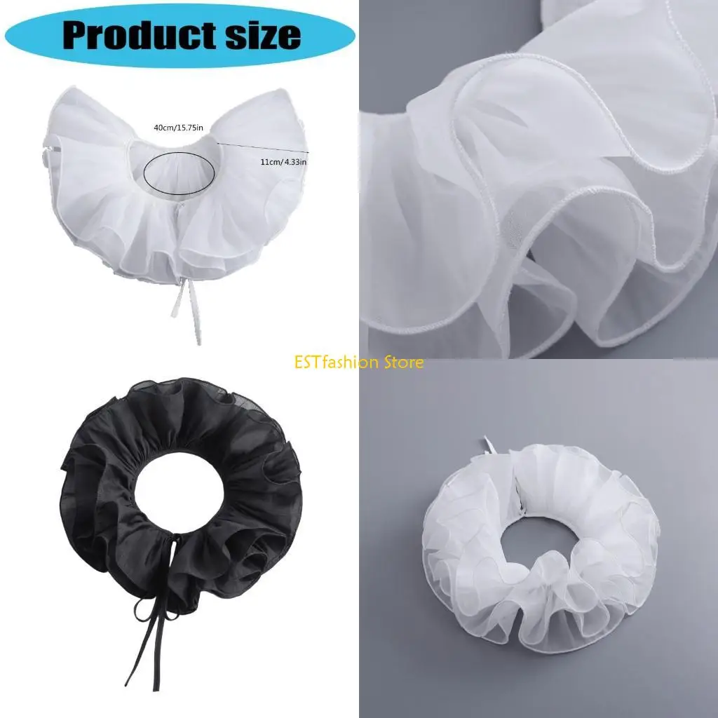 y5gc-breathable-mesh-elizabethan-collar-halloween-costume-prop-quick-clown-transformation