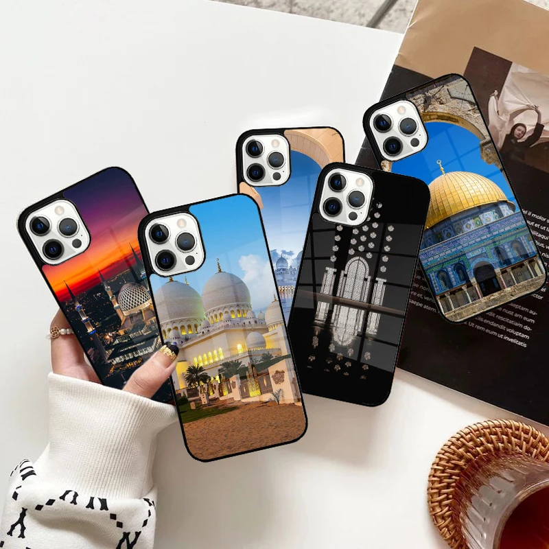 Muslim Mosque Building Colourful Style Phone Case Magnetic for iPhone 15 16 14 13 Pro Max 11 12 Mini Magsafe Wireless Cover