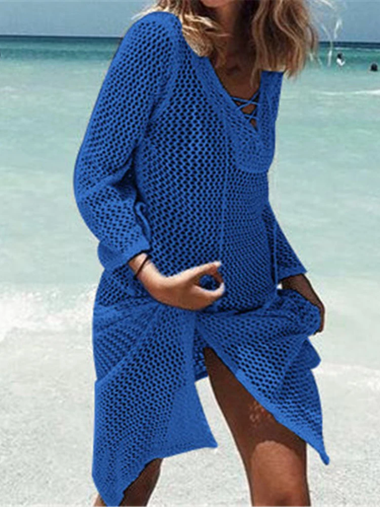 الوافدين الجدد مثير الشاطئ التستر الكروشيه الأبيض ملابس السباحة فستان السيدات ثوب السباحة يغطي ups شاطئ تونك صيدا دي برايا # Q188 #3