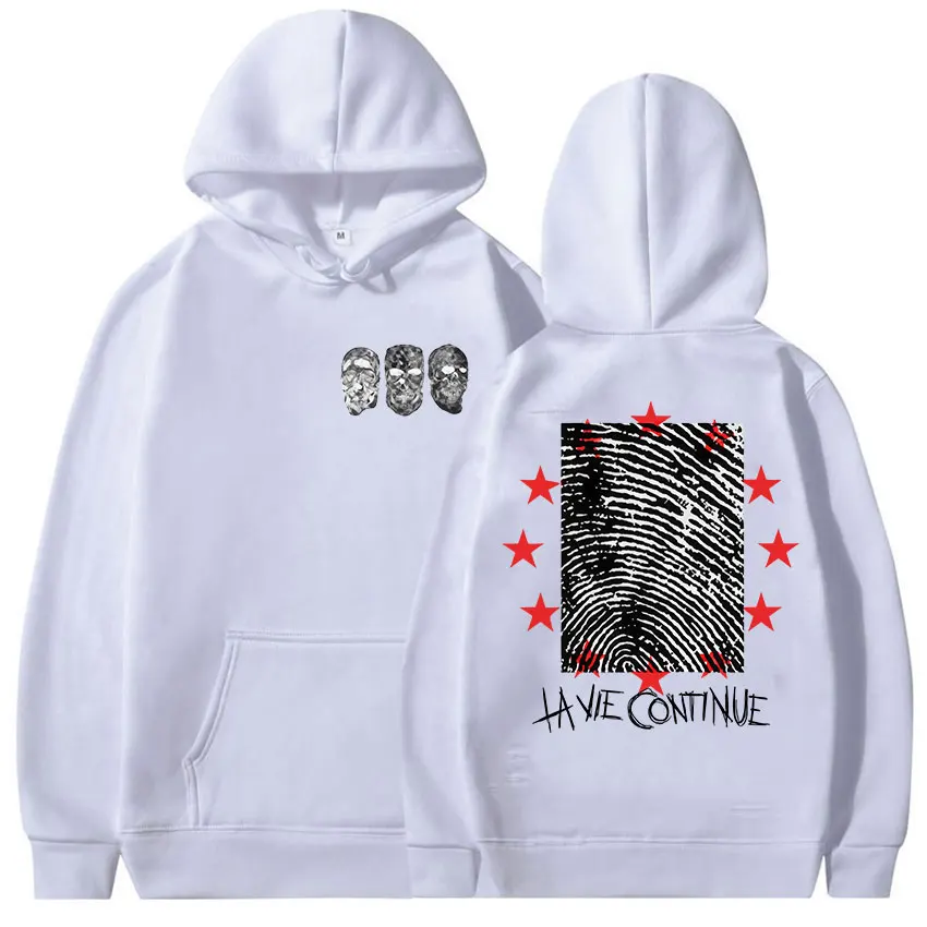 Rapper La Vie Continue Maes Tour 2026 Album Hoody Mens women Clothing Gothic Long Sleeve Sweatshirt Fashion  Fleece Hoodie