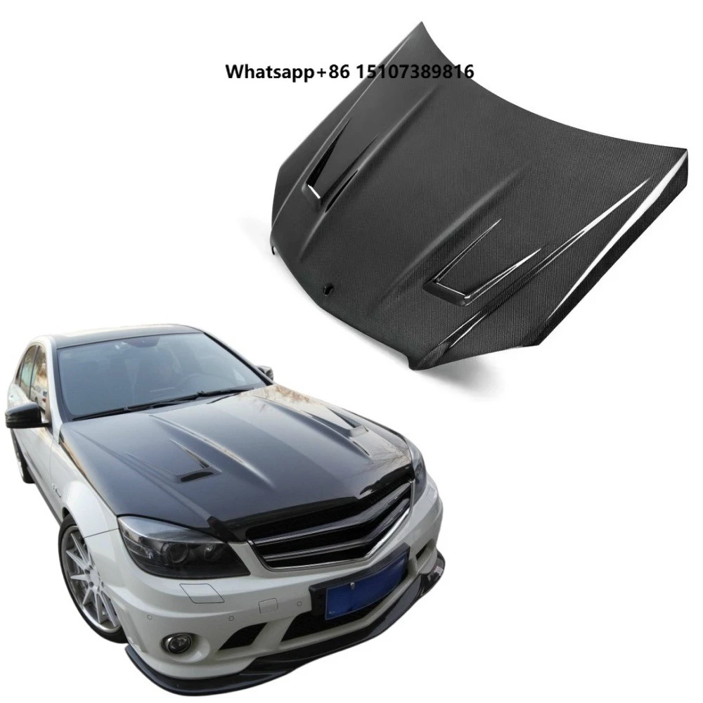 Premium Carbon Fiber Engine Hood for C-Class W204 High Performance Car Parts