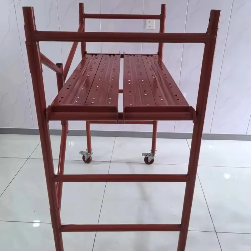 Rust Proof Folding Steel Mobile Scaffolding Tower Set for Professional Building Decoration and Maintenance Use