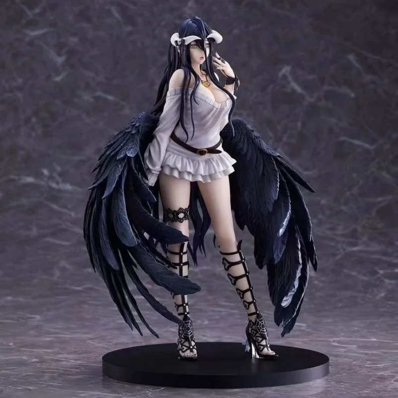 21.5ซม. Overlord III Albedo Ver ฟิกเกอร์อนิเมะรูปจำลองเทพ Undead YAH-Bader ของเล่นโมเดลราชินีปีศาจปีกสีดำ