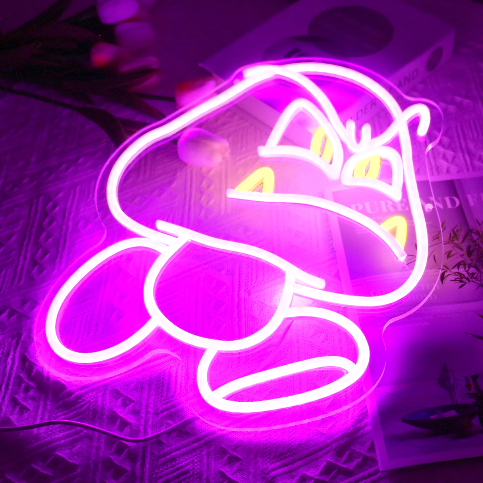 Imagem -06 - Uponray Neon Sign para Wall Decor Usb Powered Anime Neon Light para o Quarto da Menina Presente para o Sinal dela Luz Noturna