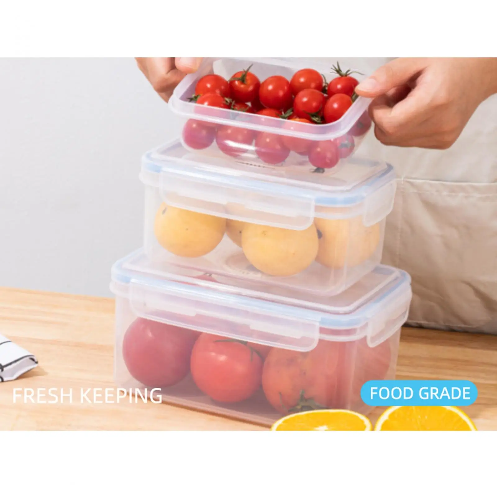 Vacuum Container Food Sealed Container Portable Food Storage Container Fresh Keeping Box for Kitchen Meals Salads Fruits Rice