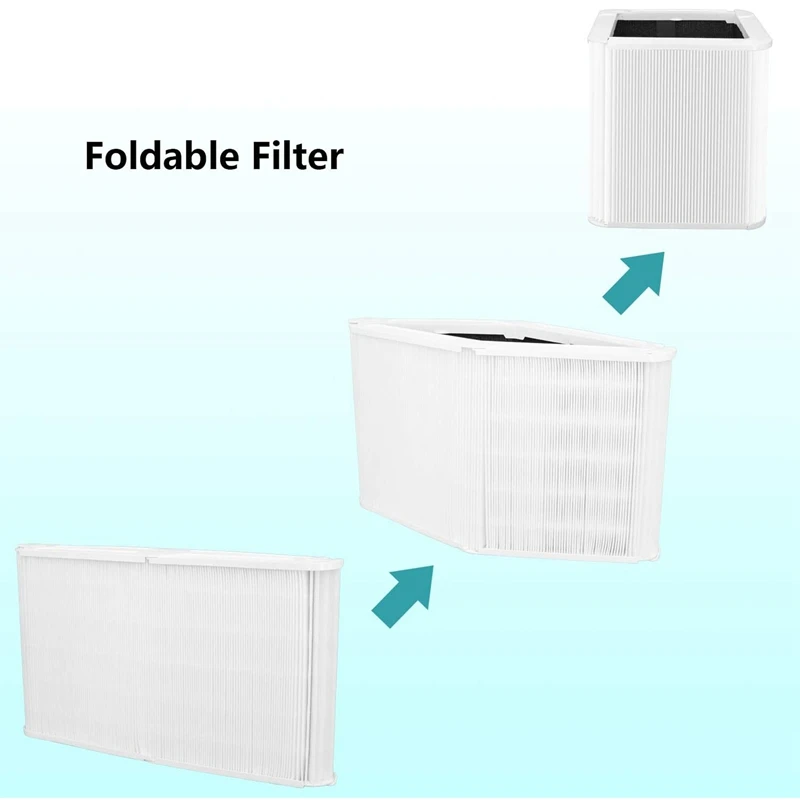 

211 Filter Replacement Filters Compatible For Blueair Blue Pure 211+ Filter Foldable Max Air Purifier