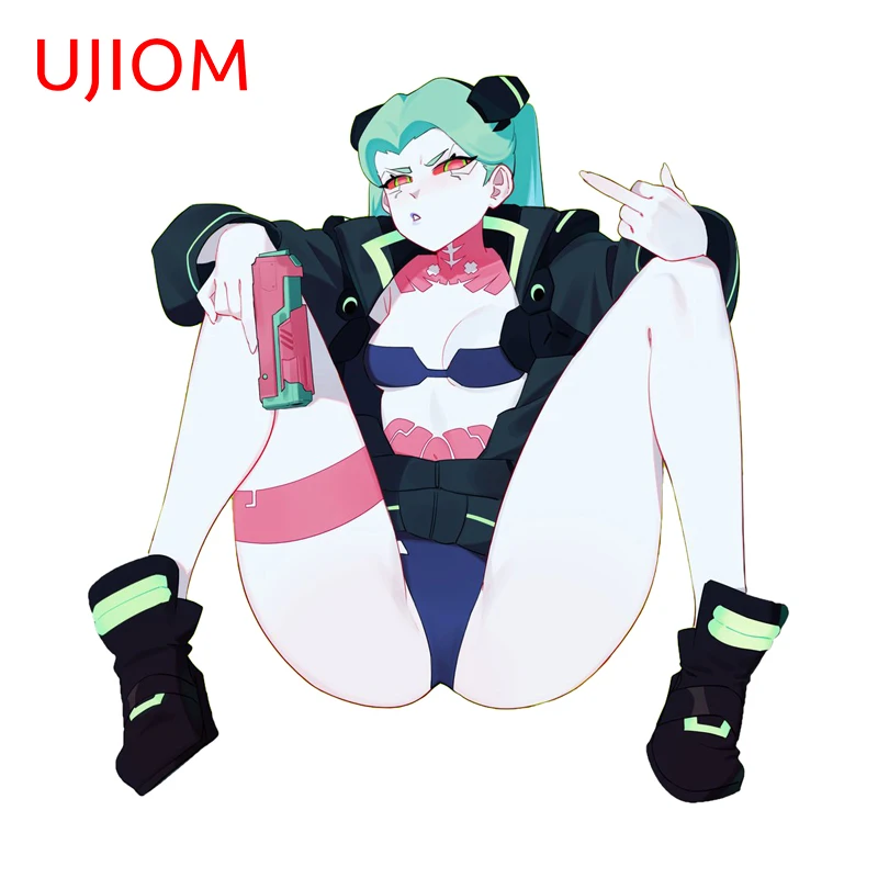 UJIOM هنتاي الإبداعية ريبيكا الجدار ملصق رائعة E جودة عالية الكذب الموقف ملصق مائي الإبداعية شخصية مسلية خلفيات #1